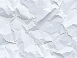 Fototapeta premium Crumpled paper texture white background