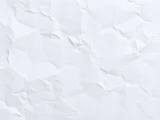Crumpled paper texture white background