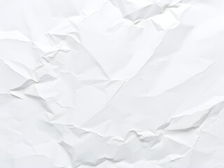 Crumpled paper texture white background