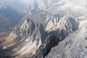 batutiful autumn nature in dolomites mountains
