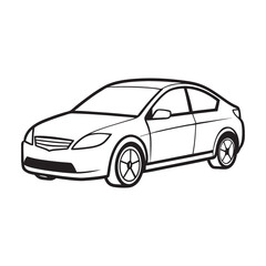 Fototapeta premium Car line art silhouette vector art illustration file 