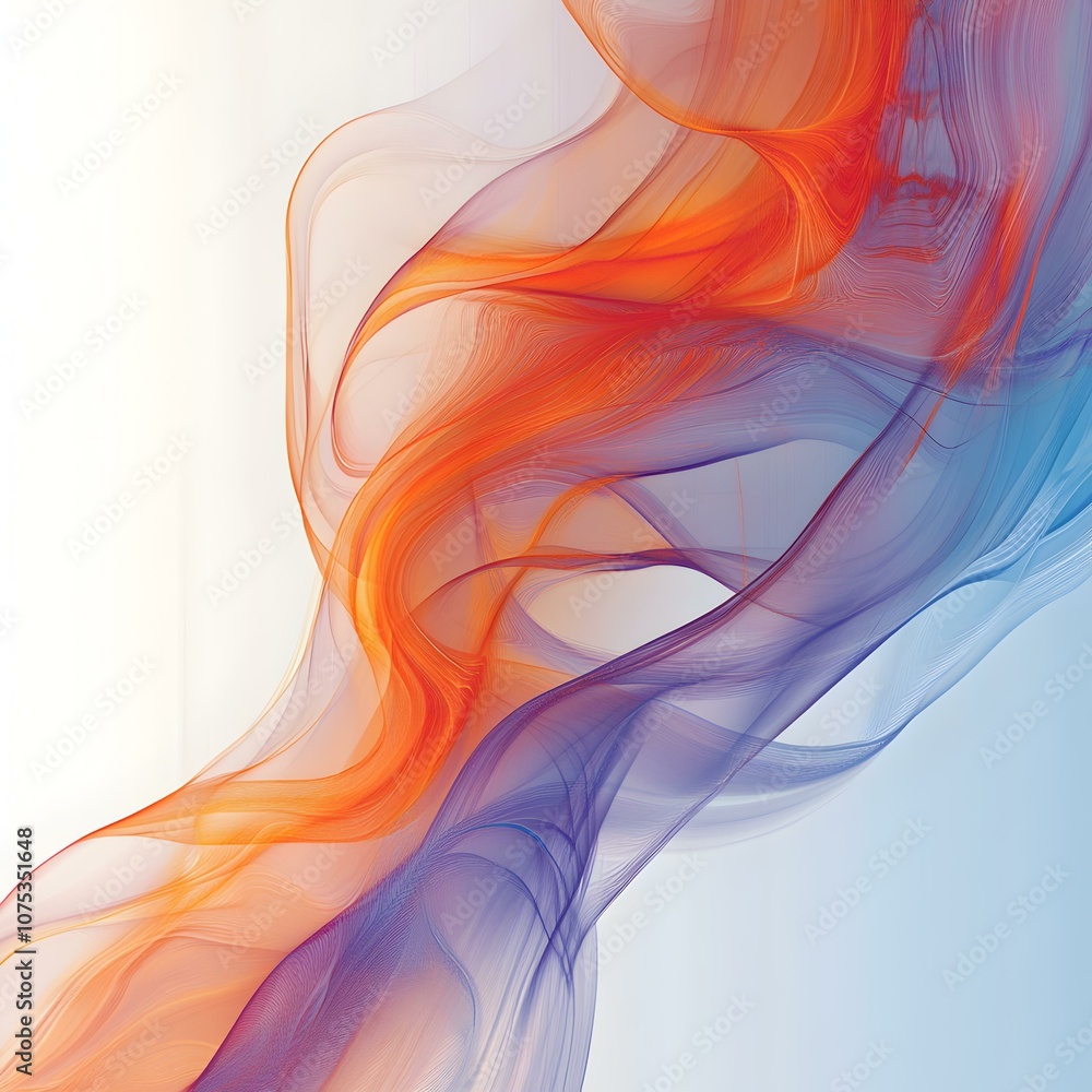 Poster divergent pathways, an abstract representation of branching forms and colors, evoking movement and e