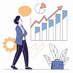 business person with graph