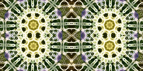 Seamless kaleidoscope pattern. The texture of the woven pattern. Endless pattern