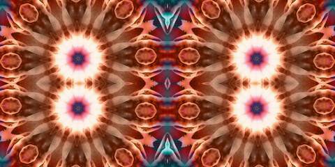 Seamless kaleidoscope pattern. The texture of the woven pattern. Endless pattern