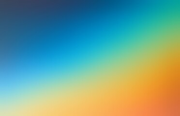 Obraz premium Vibrant blue azure yellow holographic gradient. Simple abstract blur background.