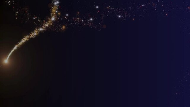 Background with moving sparkling lights