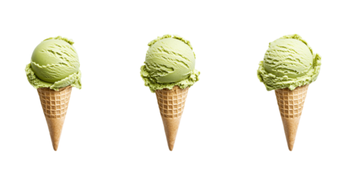 Mint Chocolate Chip Ice Cream Scoops, Refreshing Summer Treat