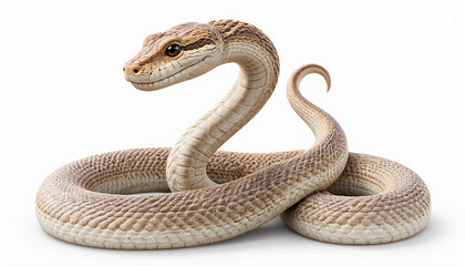 Fototapeta premium a white snake on a white background