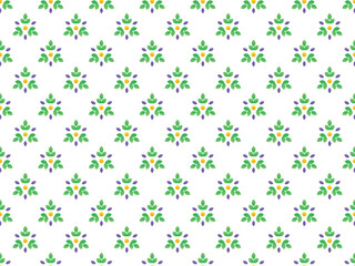 Blossom flower pattern in Gradient color style vector