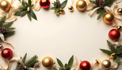Christmas Ornaments decoration background - elegant xmas wallpaper v11