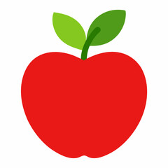 Fototapeta premium red apple with leaf