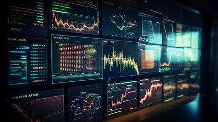 Fototapeta premium A photo of an automated financial trading algorithm.
