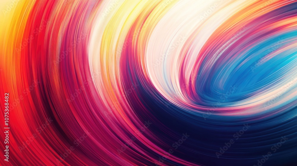 Poster vibrant and abstract motion blur background in a colorful line art style