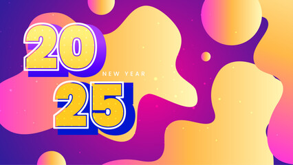 Purple Violet Orange And Pink Celebrating 2025 Design Background