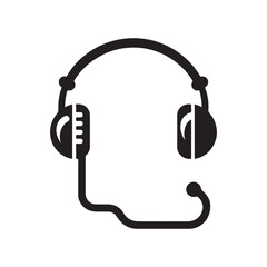 Headphonic Silhouette Vector | Premium Headphone Icon for Graphic Design