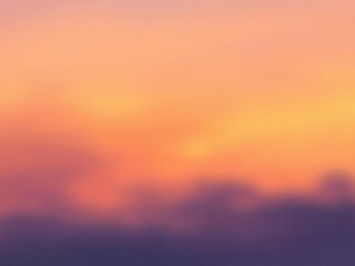 Obraz premium Soft blended watercolor sky with hues of golden orange and deep purple, purple, deep purple, gentle transition