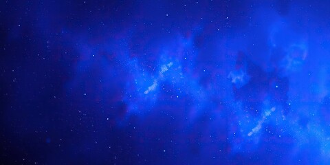 Obraz premium A vibrant blue checkered pattern creates a stunning visual effect against the cold, dark colors of space., planets, universe, nebula