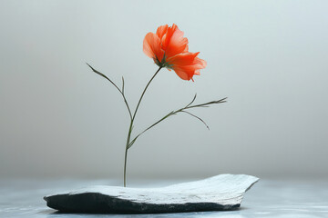 Fototapeta premium Gaillardia, Minimalist Ikebana style, unique Minimalist style