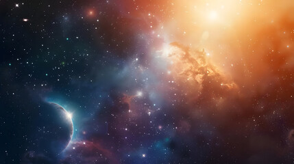 vibrant celestial display inspiring limitless exploration of the cosmos. generative ai