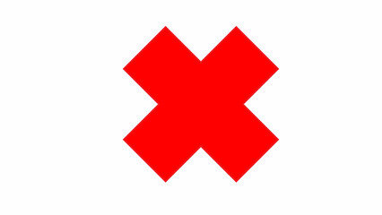 red star icon , red cross icon
