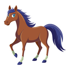 Obraz premium Black silhouette of a horse isolated on a white background