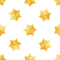 Yellow umbrella seamless pattern repeating on white background