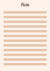 Obraz premium Planner note template, daily, weekly planner, minimalist template page, organiser on beige background for schedule, organization, office, school, paper