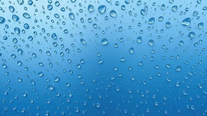 Water droplets forming a pattern on a metallic blue surface, with some droplets suspended in mid-air and others falling downwards, turbulence, chaos theory