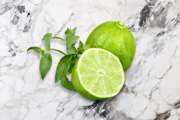 Fresh ripe juicy lemon fruits