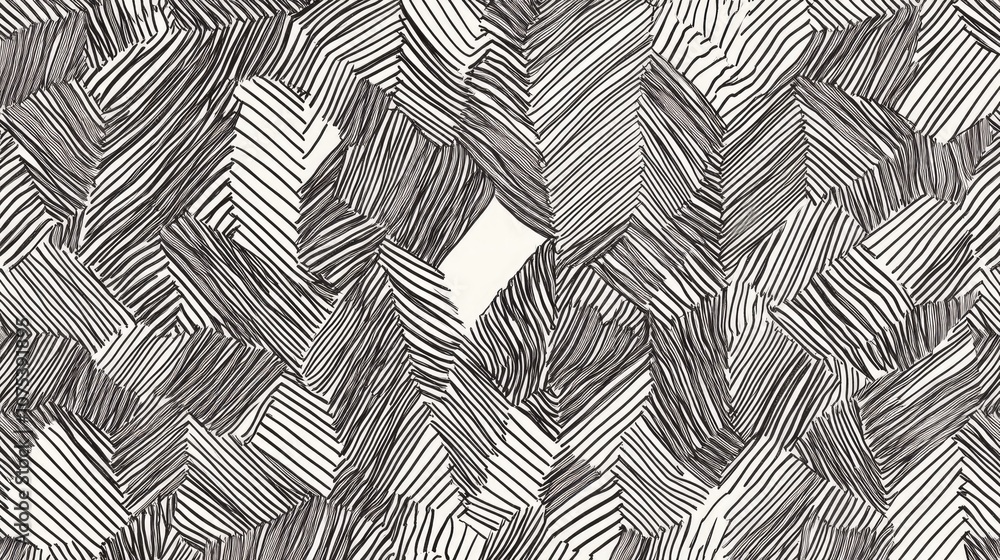 Poster zigzag pattern illustrated in line art design