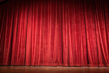 Red background with a subtle texture resembling an old-fashioned theater curtain, creating a sense of nostalgia and timelessness, worn look, distressed texture, nostalgic atmosphere, classic decor