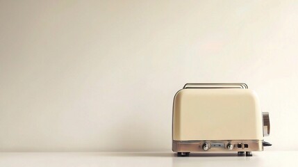 Fototapeta premium Vintage Retro Toaster Isolated on a Clean White Background, Perfect for Nostalgic Kitchen Themes or Home Decor Projects