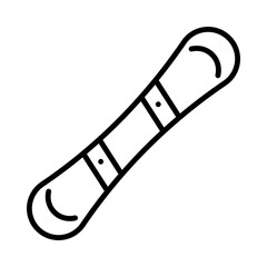Icon of a snowboard, symbolizing winter sports and outdoor adventure.