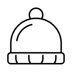 Icon of a winter hat, symbolizing warmth and outdoor fashion in cold seasons.