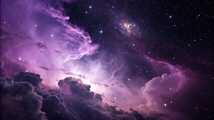 Glowing purple clouds drift through the cosmos, astronomy, astral mist, nebulae, purple nebula, galaxy