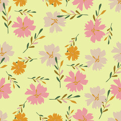 flower pattern beautiful floral illustration all over repeat high quality Design for digital printing vector design