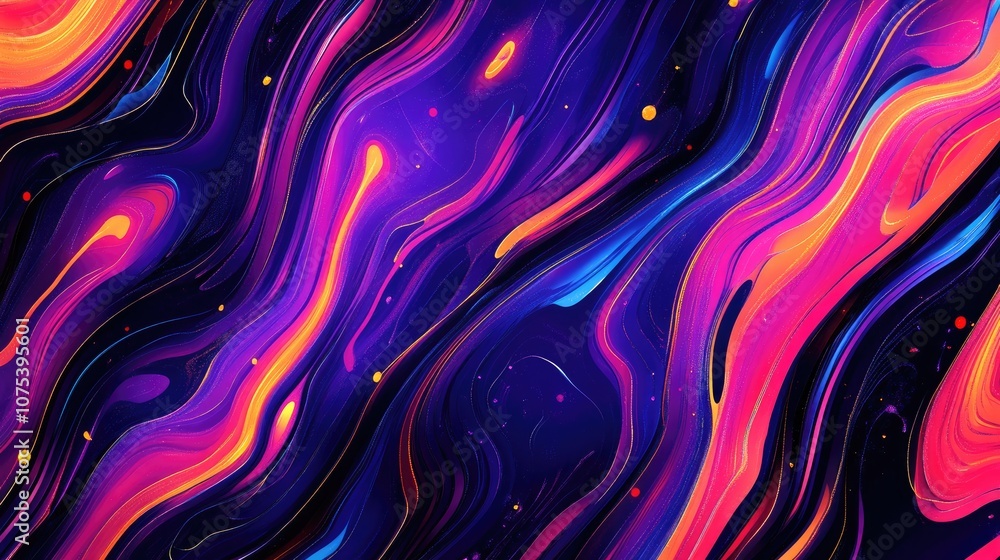 Poster line art illustration of vibrant color magic patterns abstract design for overlays and backgrounds a