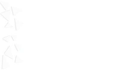 Obraz premium White triangles in a stylized arrangement on a plain white background, stylized design, minimalist style, geometric patterns