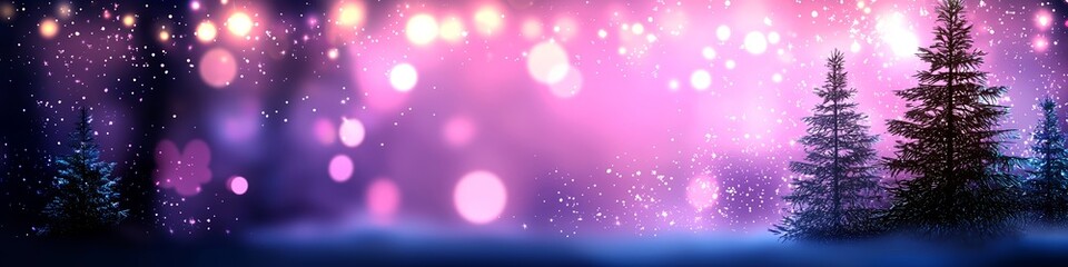 Abstract Christmas tree illustration with colorful lights.