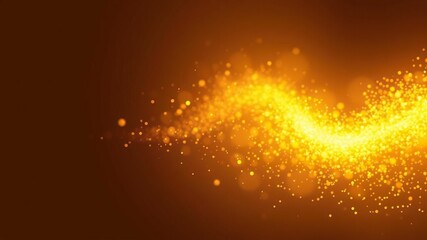 Glowing Glowing gold particles in a minimalist abstract space, sophisticated ambiance, luxurious ambiance