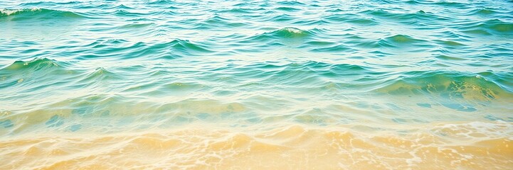 Fototapeta premium Yellow and blue ocean waves on an abstract background with subtle texture, natural scenery, wave patterns