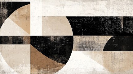 Minimalist Abstract with Muted Tones and Depth