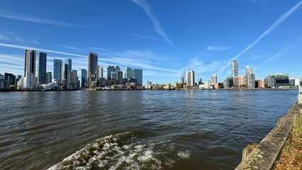 Canary Wharf London City View From Thames River