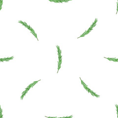 Sprigs of rosemary form a seamless pattern, ideal for culinary or food related backgrounds