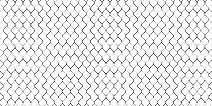 steel wire chain link fence pattern, metal lattice with diamond-shaped silhouette, grid mesh background, ideal for prison or security textures, vector illustration on a transparent background