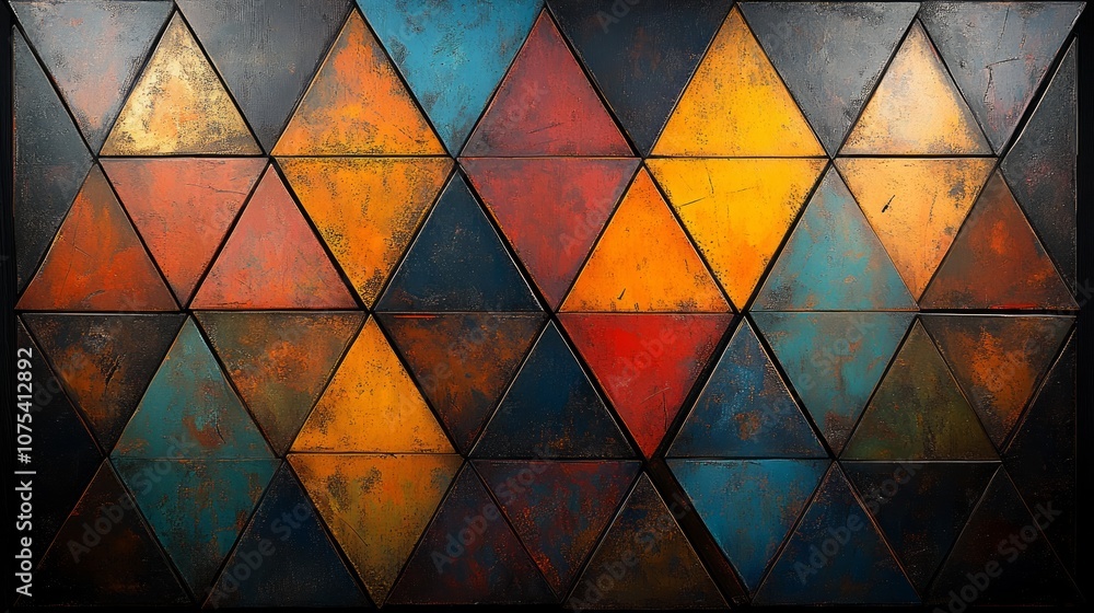Poster triangle pattern background
