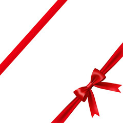 red ribbon bow. Merry Christmas. Sale,