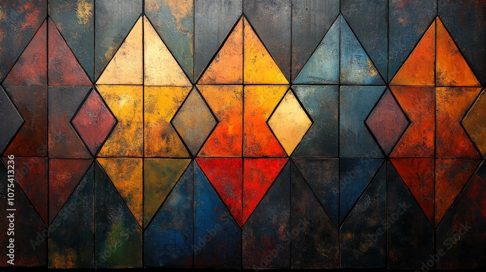 Poster triangle pattern background