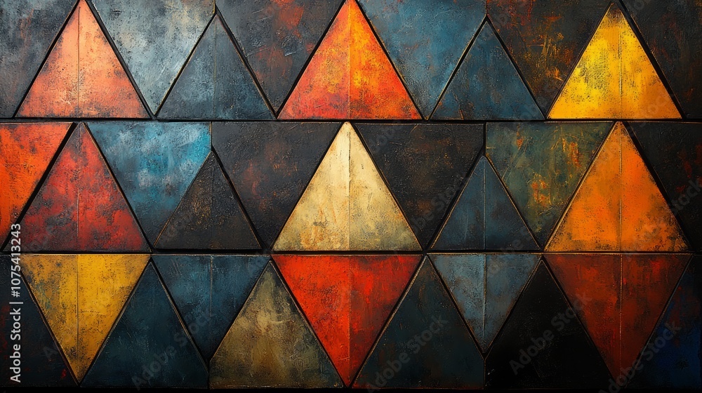 Poster triangle pattern background